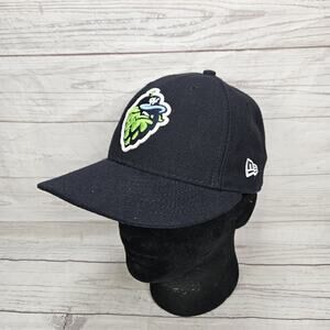 Hillsboro Hops Navy Blue New Era 59Fifty Fitted Size 7 Hat Cap Low Crown MiLB